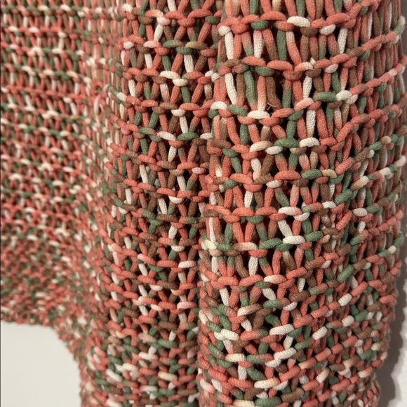 Moth Anthropologie Womens Salina Loose Crochet Knit Boxy Bell Sleeve Sweater M - Picture 8 of 14